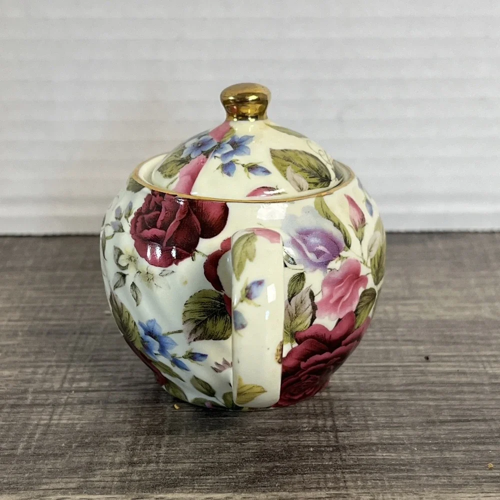 A Special Place Vintage‎ 2003 Mini Floral Tea Pot Rose Boho Cottage Decor Piece